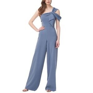 JS Collections Womens One Shoulder Wide Leg Jumpsuit Formal Party Event Size 12‎